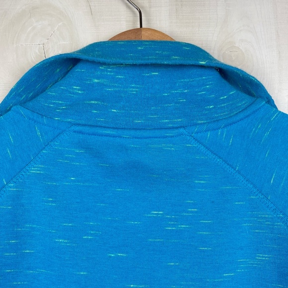 Nike Tech Fleece Women’s Full Zip Moto Jacket Running Cape Hi-Lo Blue Sz XS - Picture 9 of 16